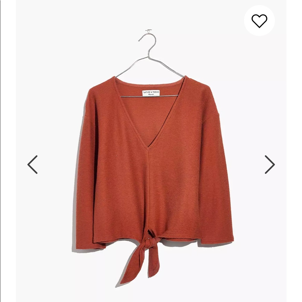 Madewell texture and thread toe front top